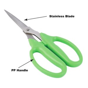 A 12Pcs Plastic Handle Stainless Steel pair of scissors with a handle and a blade.