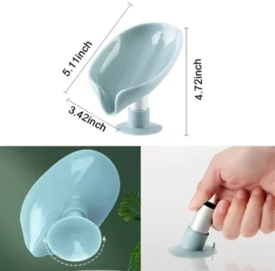 A hand is holding a Soap Dishes For Kitchen And Bathroom with a plant on it.