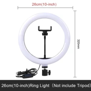 A Ring Light With Stand(12 INCH) attached to it.
