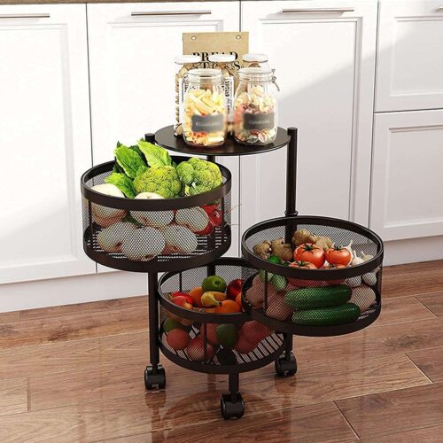 3 Layers Multifunctional Rotating Basket