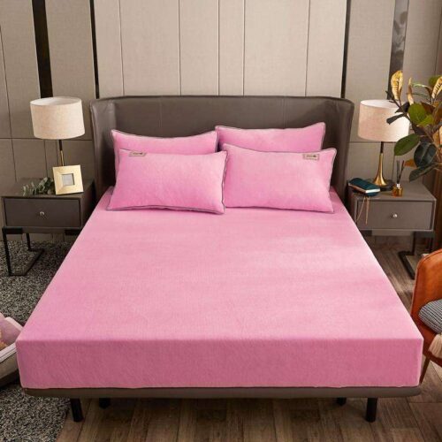 3Pcs Soft Fleece Elastic Band Bed Sheet