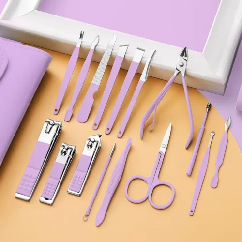 12Pcs Manicure Set Fingernail Clippers Kit