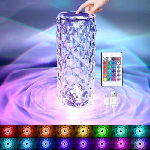 USB Rechargeable Rose Diamond Table Lamp