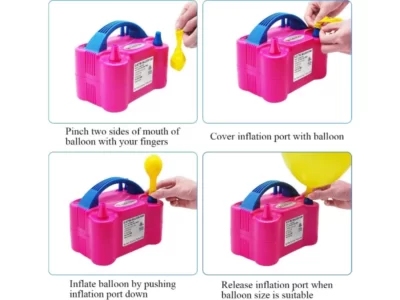 How to blow up a balloon with a Balloon Pump in a pink box.