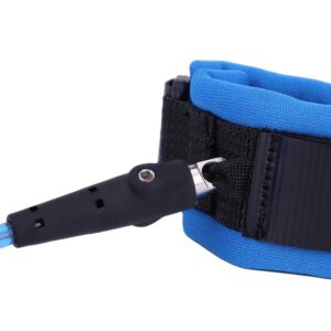 A blue and black Anti-Lost Child Wrist Leash Strap with a black cord attached to it.