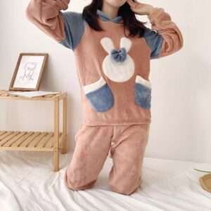 Coral Velvet Warm Fairy Pants Set