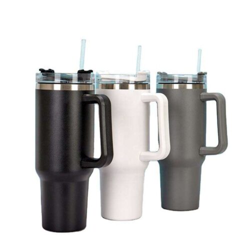 Double Wall Tumbler With Lid And Handle