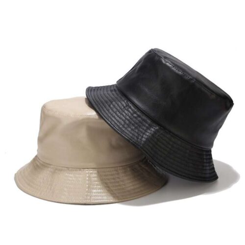 Fashion Pu Bucket Hats