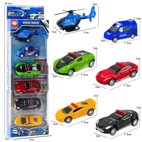 Kids 6Pcs Set City Police Car Toy