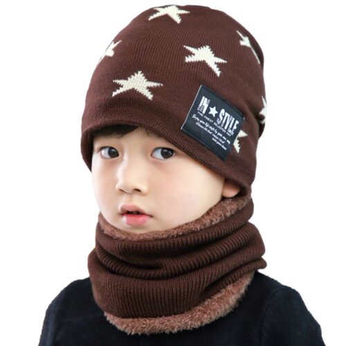 Kids Knitted Hat & Scarf