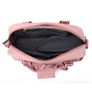 The inside of a Ladies Yoga Travel Large Handbags with black compartments.