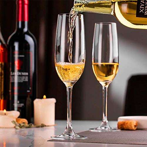 Luxury Crystalline  Champagne Glasses (Pack of 6)