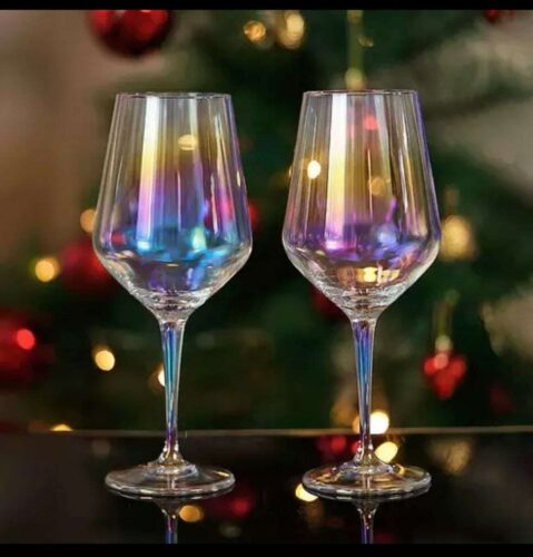 Rainbow Crystal Wine Glasses (Pack of 6)