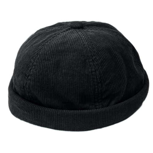 Retro Brimless Corduroy Docker Cap