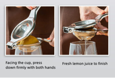 How to make lemon juice with a Stainless Steel Small Fruit Juicer.