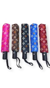Monogram Printed Auto Classic Umbrellas in different colors.