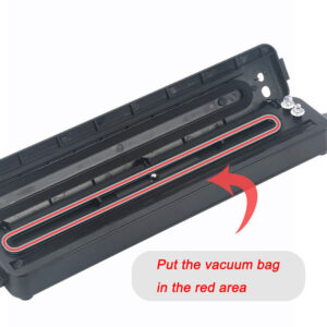 An image of a vacuum bag with a red arrow pointing to it.