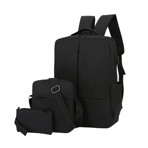 3pcs Men Women Computer Backpack With USB Port