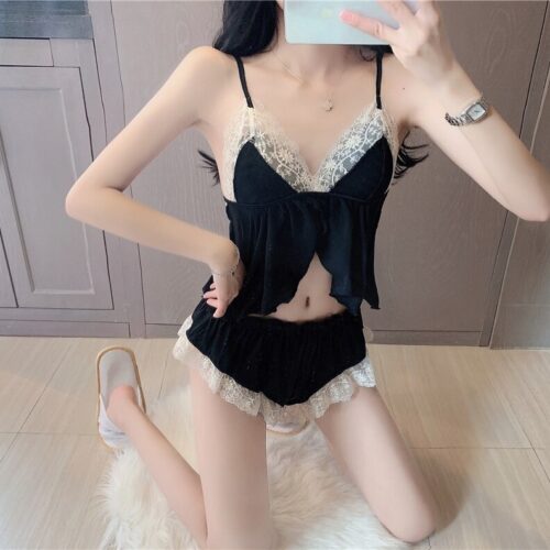 Two Piece Sleeveless Sling Sleepwear