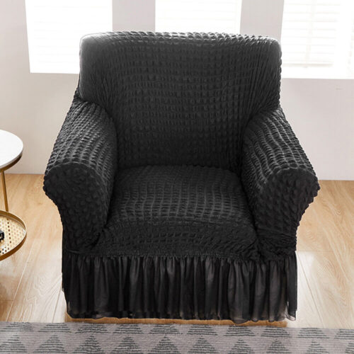 Elastic Sofa Cover with Ruffle Skirt