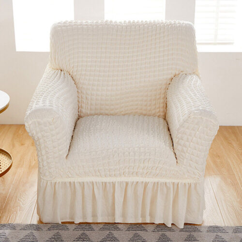 Elastic Sofa Cover with Ruffle Skirt