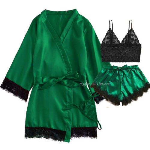 3pcs Lingerie Set Nightwear Pajama