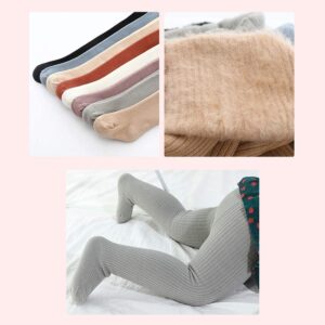 A series of photos showing different types of Solid Color Boy Girl Baby Tights.