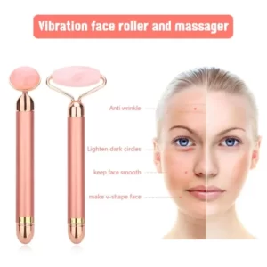 2 In 1 Electric Vibrating Facial Roller Massager and massager.
