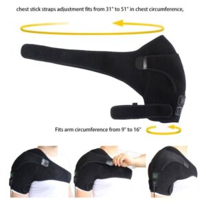 A picture of a person with a knee heating pad.