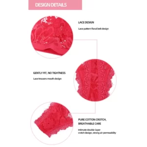 The details of a Ladies Breathable Seamless Underwear Panties lingerie set.