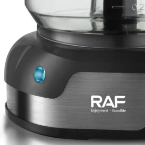 A blender with the word raf on it.