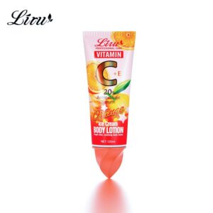 A tube of Liru Vitamin C Ice Cream body lotion.