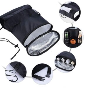 A Backseat Cooler Container Organizer with various items in it.