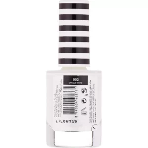 A Katerina Beauty Essential Nail Enamel with black and white stripes.