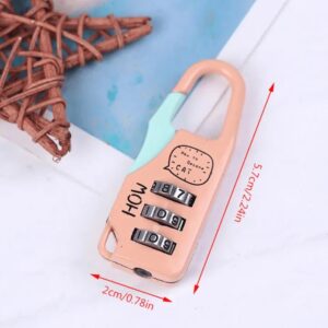 A luggage lock with the word hoot written on it.
