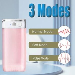 A pink Water Flosser Usb Rechargeable Dental Whitening with three different modes.