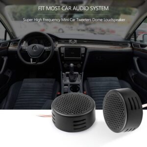 A pair of Mini Car Speakers in the interior of a car.