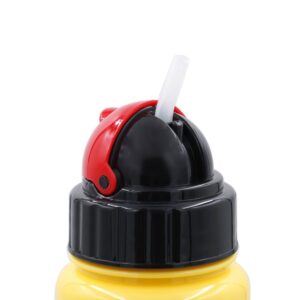 A yellow and black Hair Curler with a straw on top.