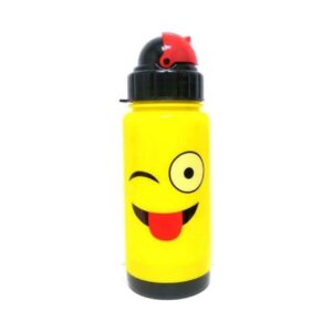 A yellow Hair Curler with a smiley face on it.