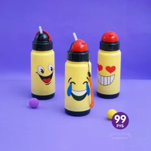 Three yellow Mini Hair Curler with emoji faces on them.