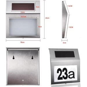 An image of a metal mailbox with a number on it.