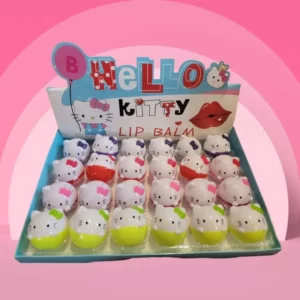 Hello Kitty Lip Balm in a pink box.