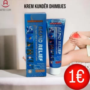 A tube of Rapid Relief Cream on a bed.