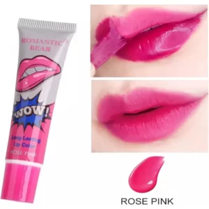 A Kaliya-Beauty Long Lasting Lipstick with a pink lipgloss.