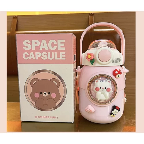 Children's Thermos Bottle With Straw