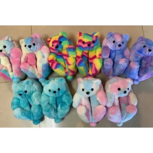 Bear Design Fluffy Novelty Slippers