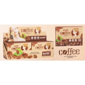 A box of super coffee with coffee beans on it.