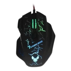 A gaming mouse with lightning on it.