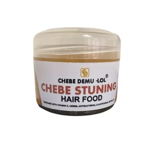 A jar of Chebe Hair Grow/Hair Food.