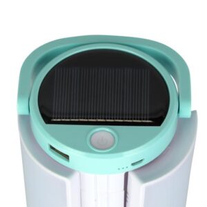 A Portable Rechargeable LED Light with a light attached to it.